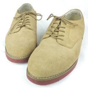 Cary Comfort men's tan suede laceup oxford shoes